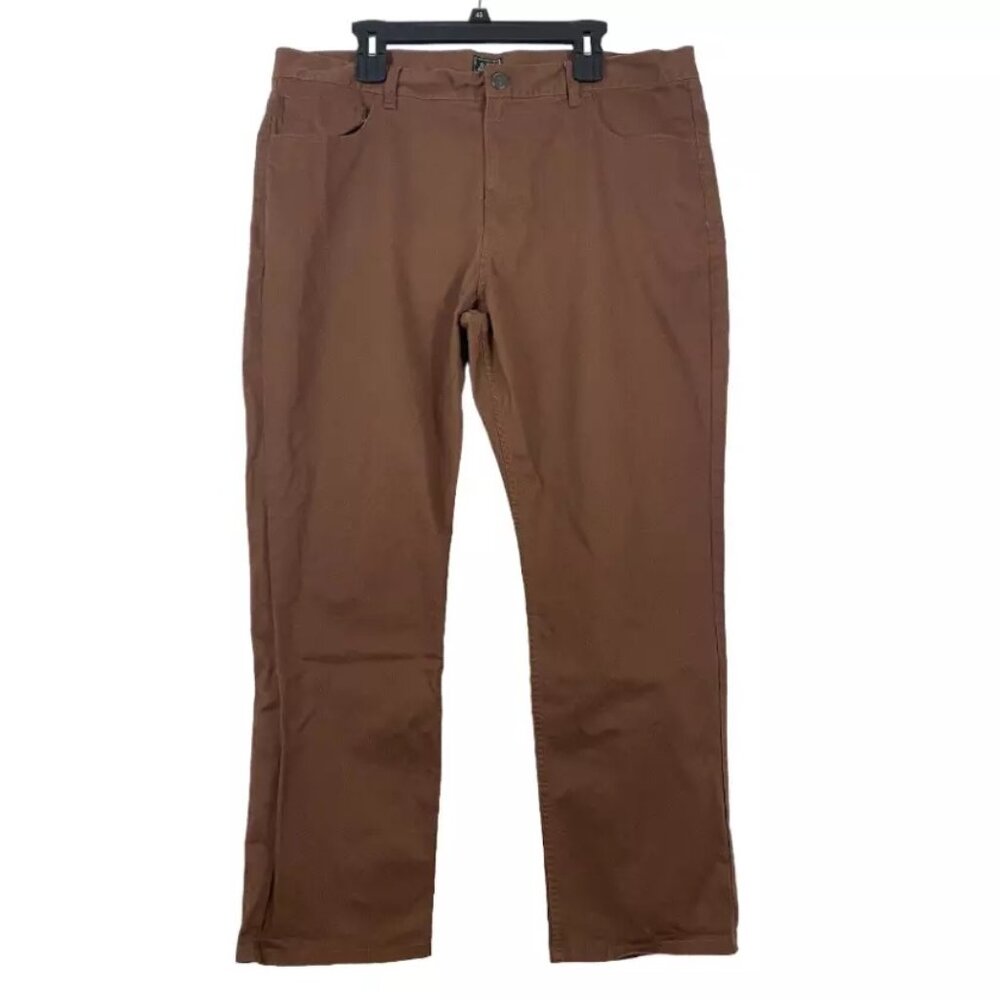 Bixby Nomad Mens Straight Brown Sienna Cotton Chino Casual Khaki Pants 40x30